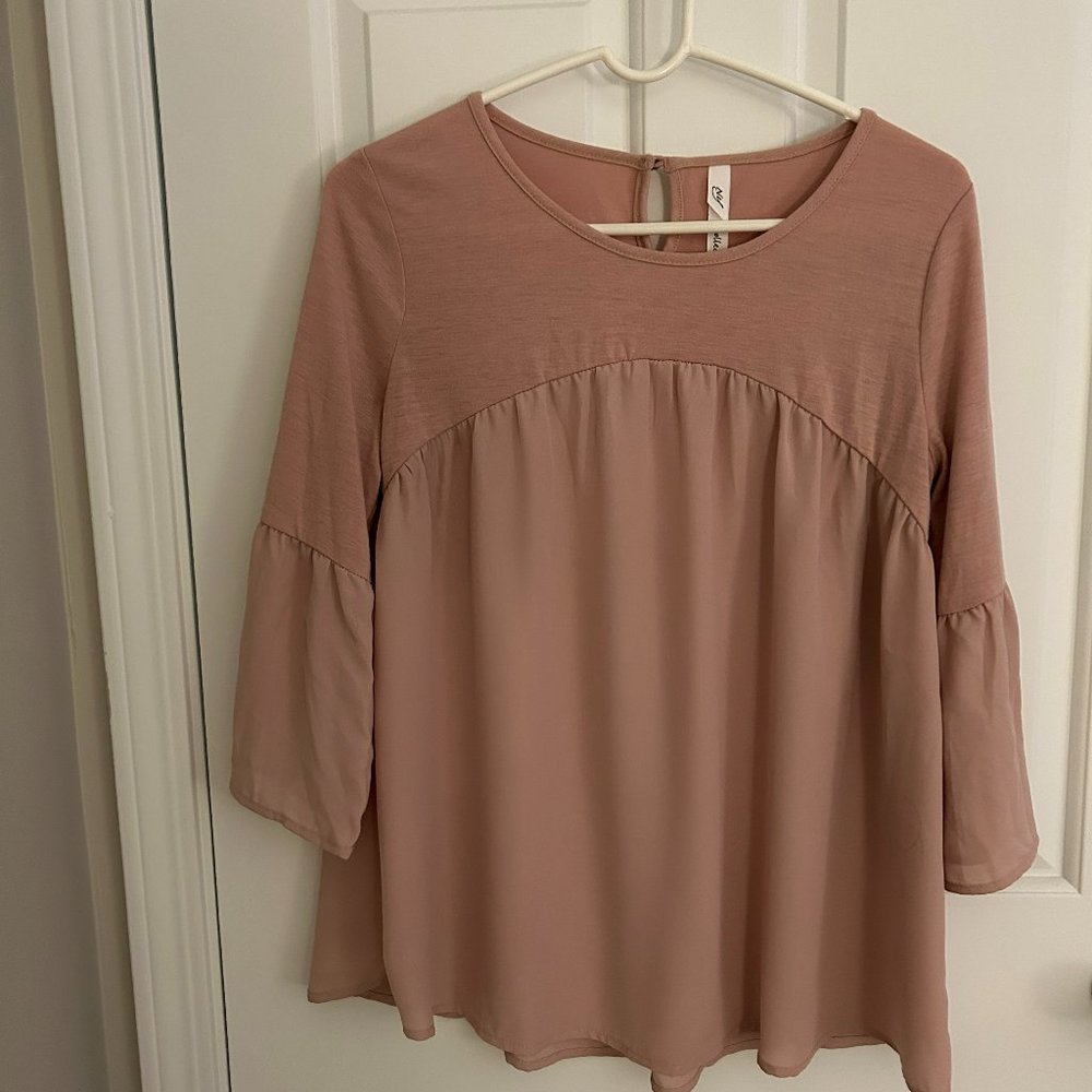 NY Collection Babydoll Blouse - Small